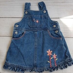 Krickets Denim Jumper Overall Dress Size 12M